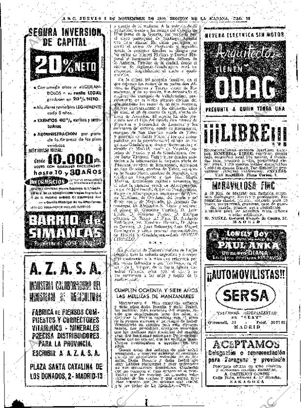 ABC MADRID 05-11-1959 página 50