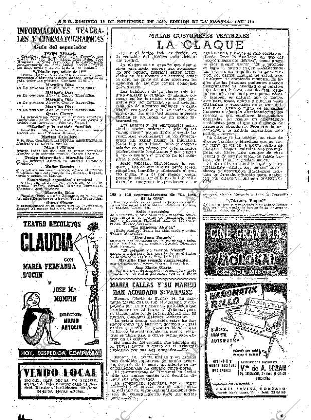 ABC MADRID 15-11-1959 página 112