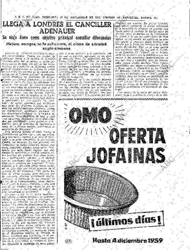 ABC SEVILLA 18-11-1959 página 17