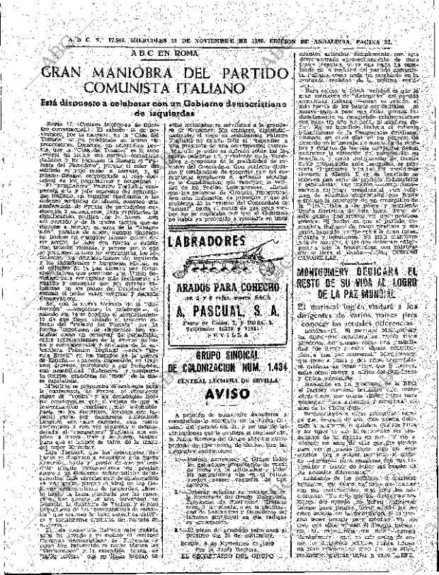 ABC SEVILLA 18-11-1959 página 21
