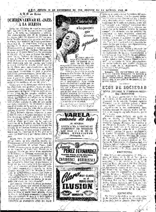 ABC MADRID 19-11-1959 página 40