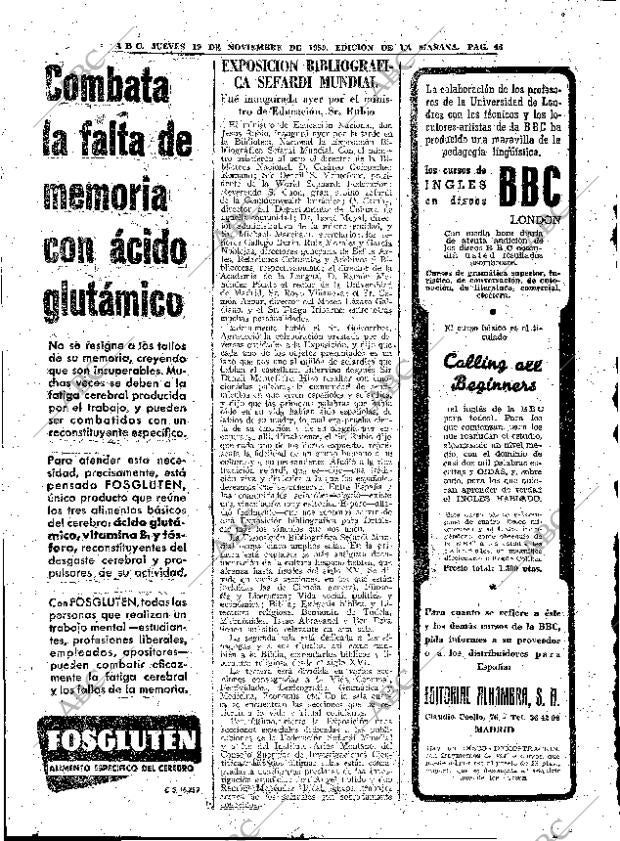 ABC MADRID 19-11-1959 página 46