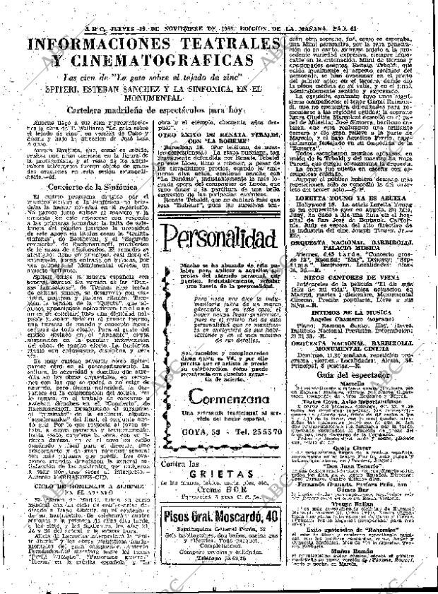 ABC MADRID 19-11-1959 página 61