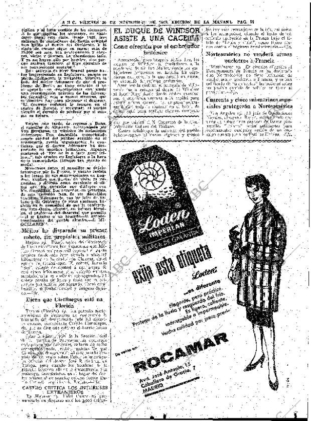 ABC MADRID 20-11-1959 página 57