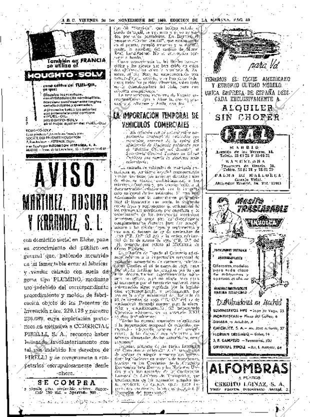 ABC MADRID 20-11-1959 página 60