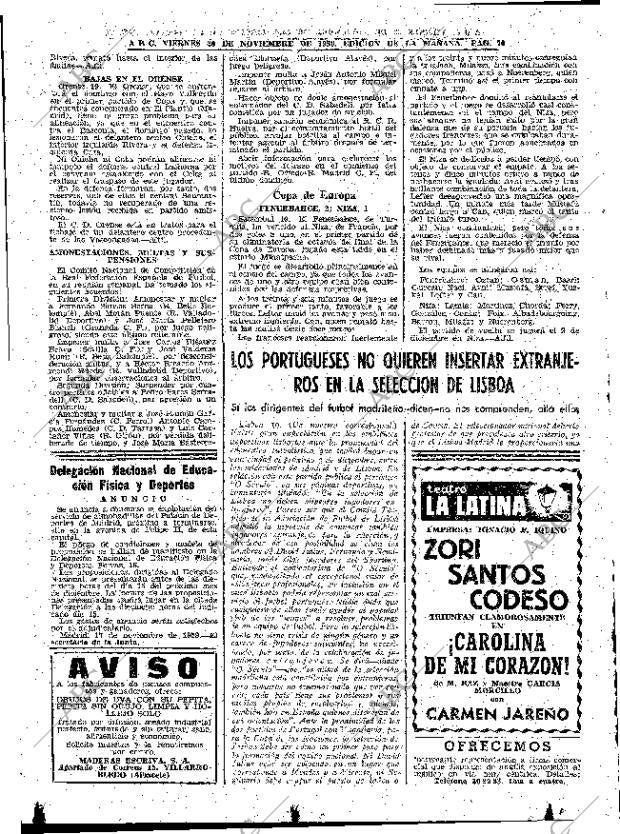ABC MADRID 20-11-1959 página 70