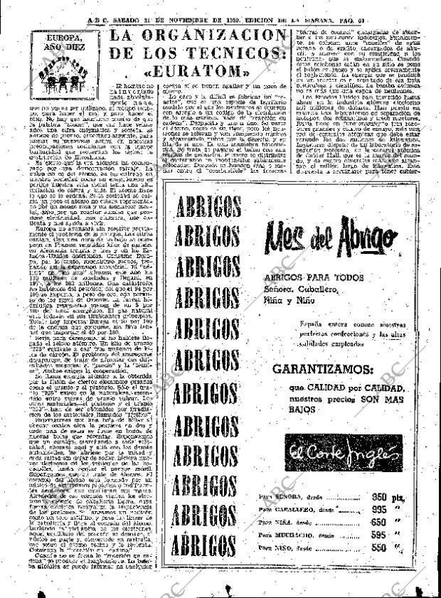 ABC MADRID 21-11-1959 página 57