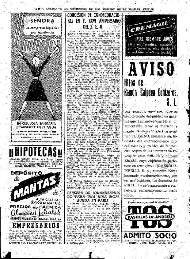 ABC MADRID 21-11-1959 página 68