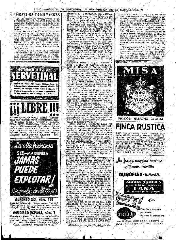 ABC MADRID 21-11-1959 página 72