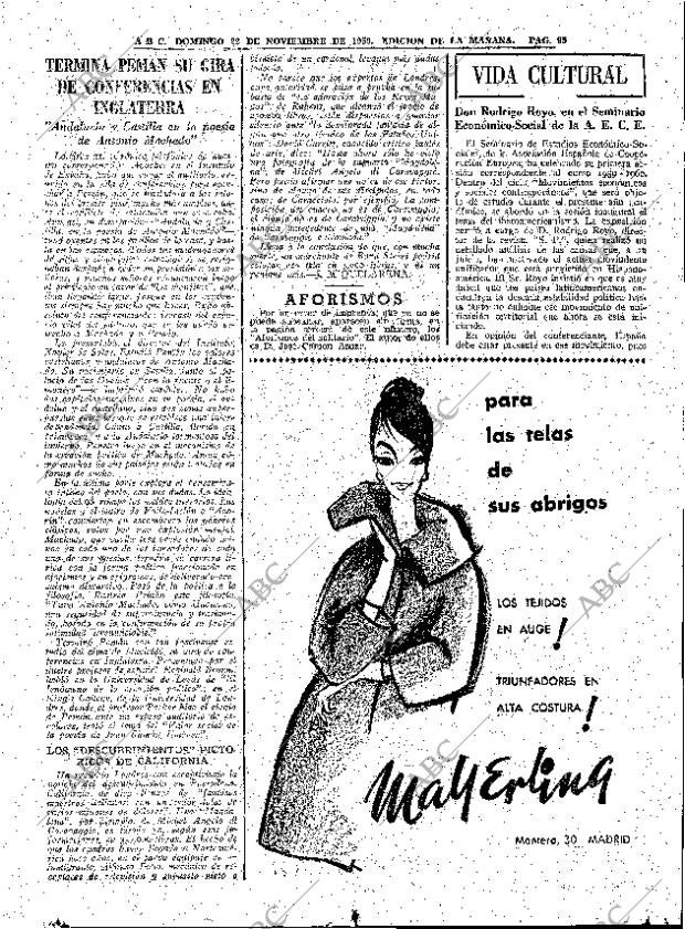 ABC MADRID 22-11-1959 página 95