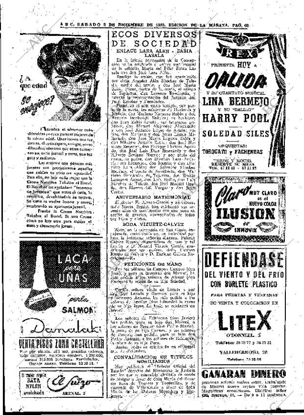 ABC MADRID 05-12-1959 página 62