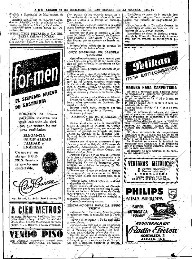 ABC MADRID 19-12-1959 página 60