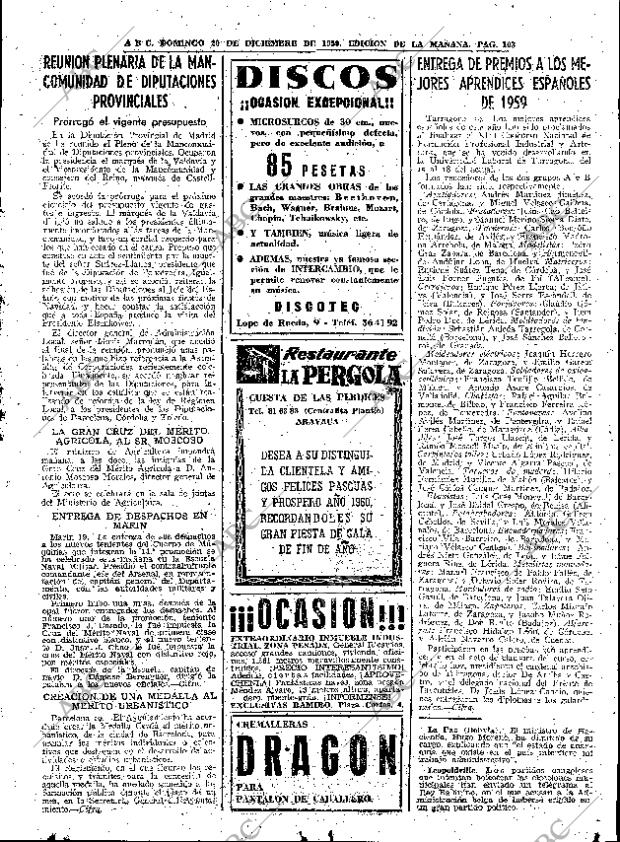 ABC MADRID 20-12-1959 página 103