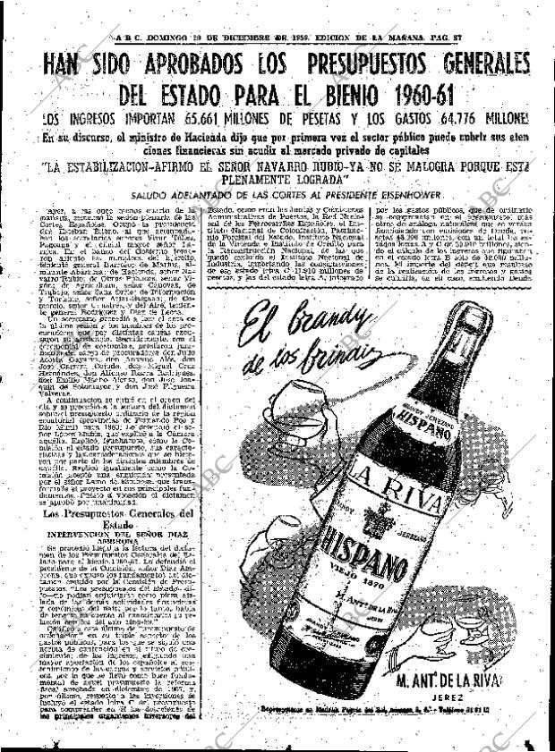 ABC MADRID 20-12-1959 página 87