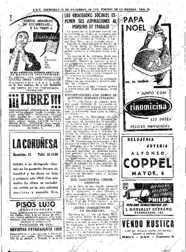 ABC MADRID 23-12-1959 página 58
