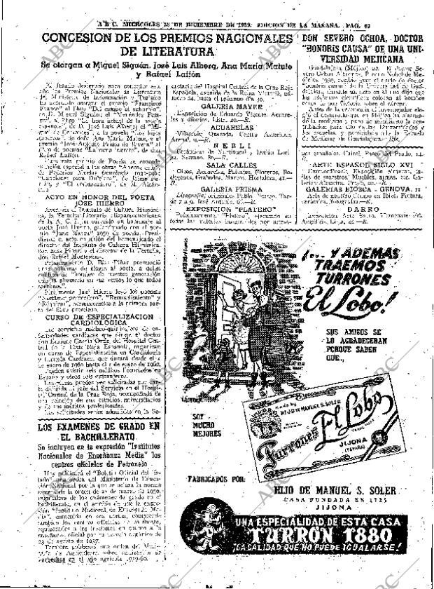 ABC MADRID 23-12-1959 página 67