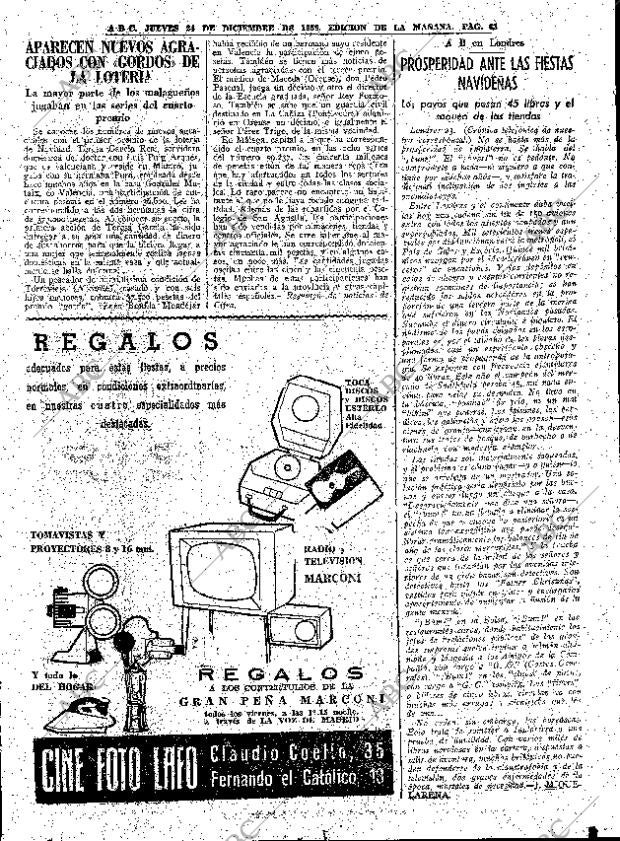 ABC MADRID 24-12-1959 página 63