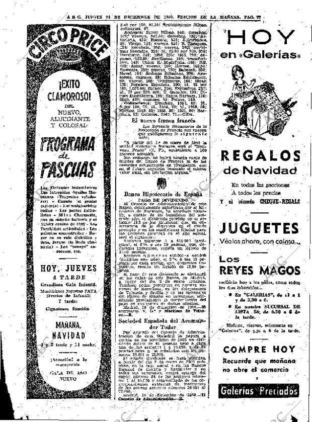 ABC MADRID 24-12-1959 página 77