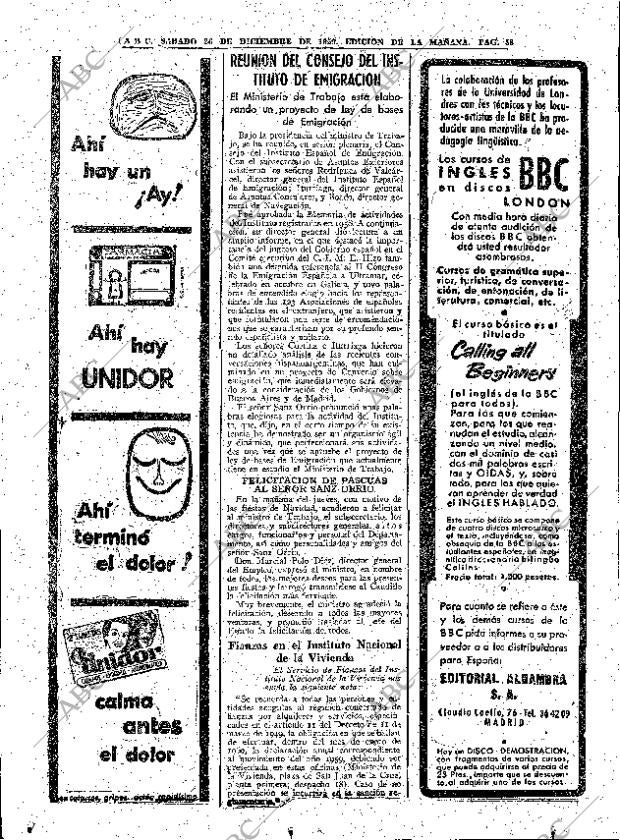 ABC MADRID 26-12-1959 página 58