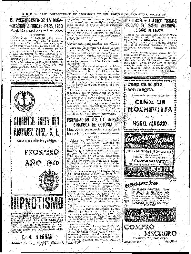 ABC SEVILLA 30-12-1959 página 28