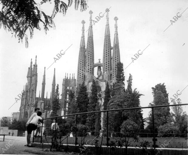 Una vista de la Sagrada Familia