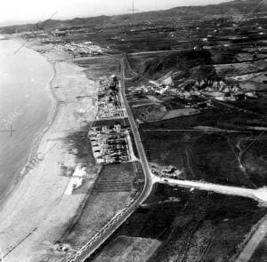 Vista aérea de la localidad malagueña antes de la llegada masiva de turistas