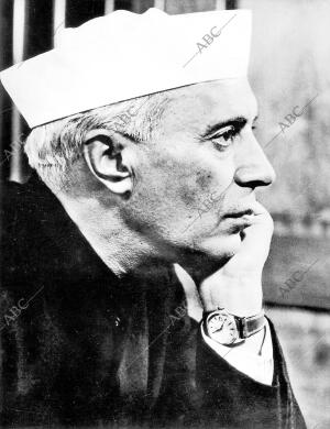 El político indio Pandit Jawaharlal Nehru