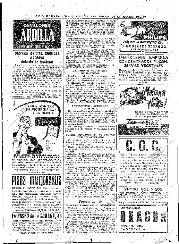 ABC MADRID 05-01-1960 página 60