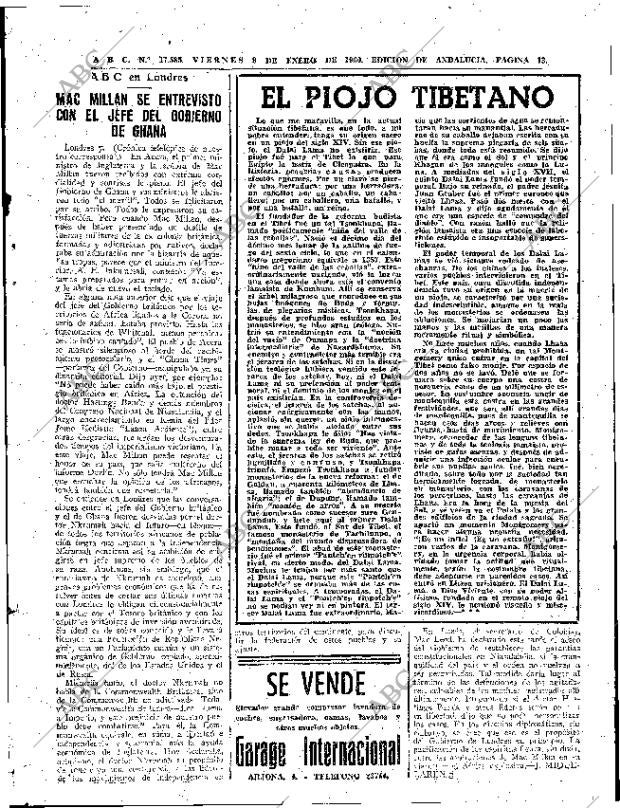 ABC SEVILLA 08-01-1960 página 13