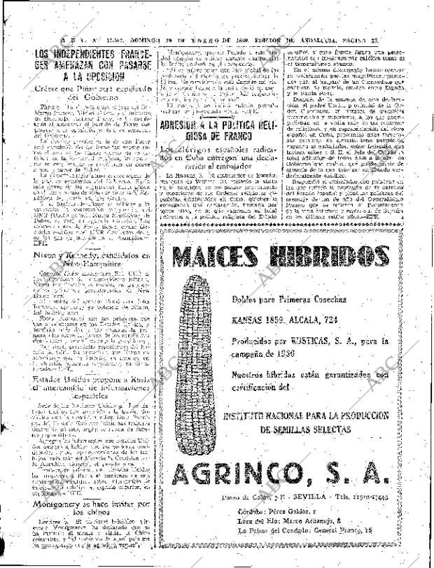 ABC SEVILLA 10-01-1960 página 27