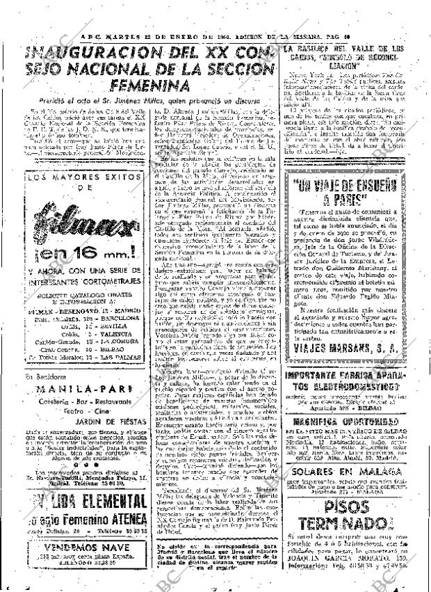 ABC MADRID 12-01-1960 página 40