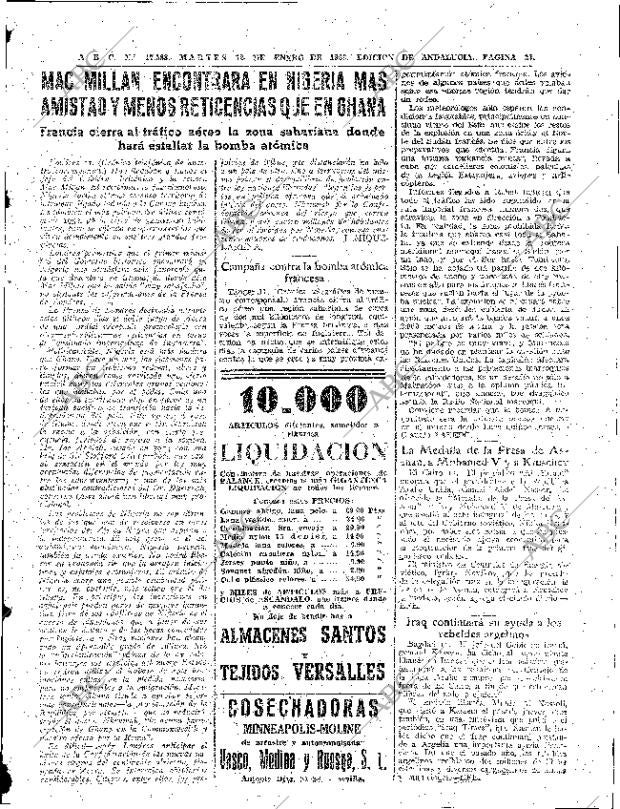 ABC SEVILLA 12-01-1960 página 21