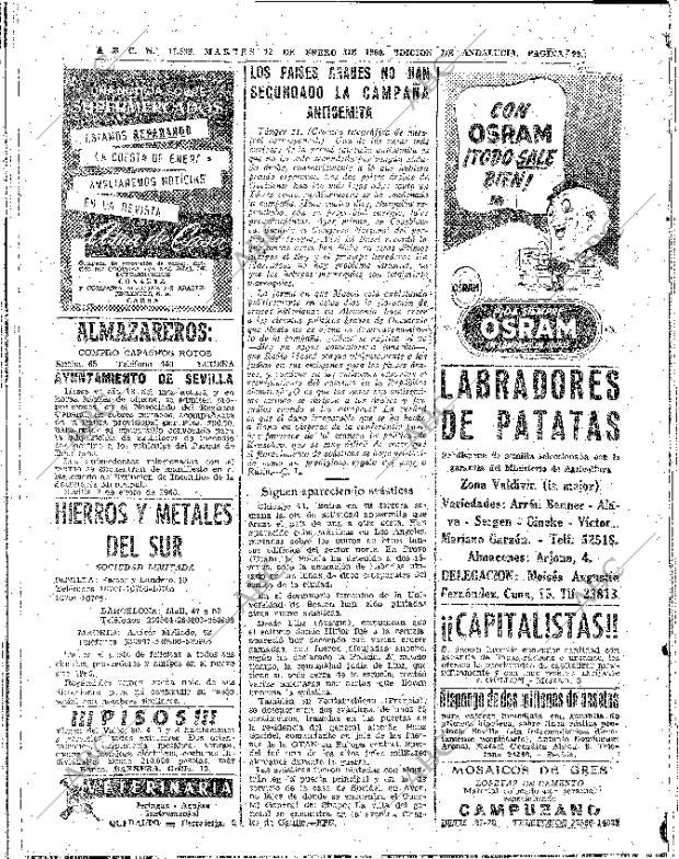 ABC SEVILLA 12-01-1960 página 22
