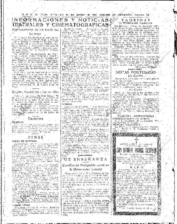 ABC SEVILLA 12-01-1960 página 38