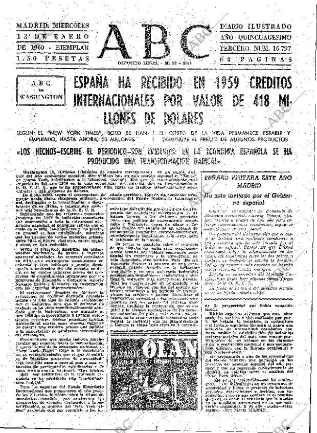 ABC MADRID 13-01-1960 página 23