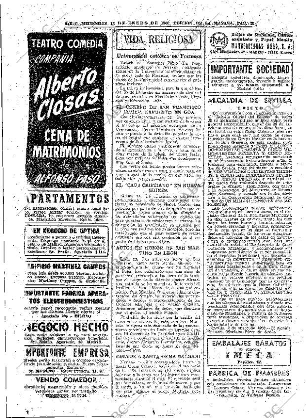 ABC MADRID 13-01-1960 página 28