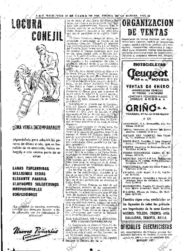 ABC MADRID 17-01-1960 página 62