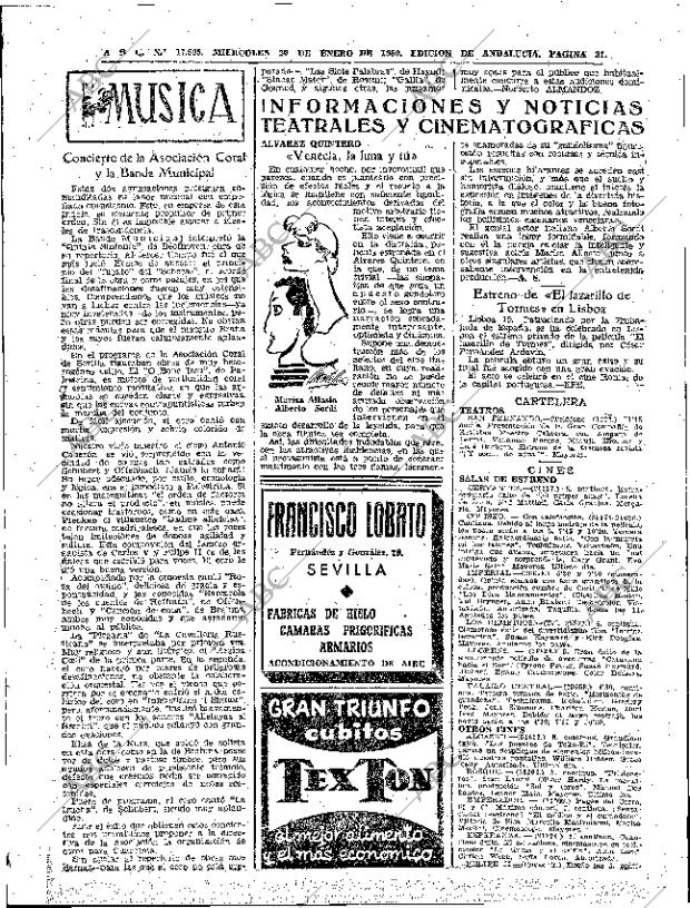 ABC SEVILLA 20-01-1960 página 31