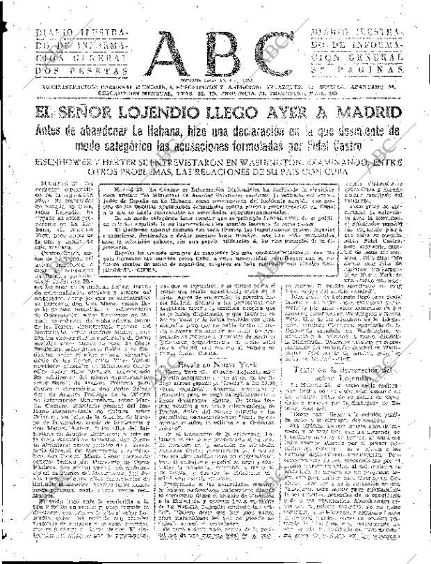 ✳El 24 de enero de 1960, ABC anunciaba una de las mayores proezas