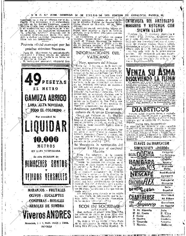 ✳El 24 de enero de 1960, ABC anunciaba una de las mayores proezas