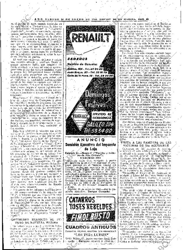 ABC MADRID 30-01-1960 página 42