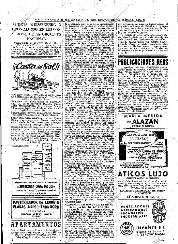 ABC MADRID 30-01-1960 página 58