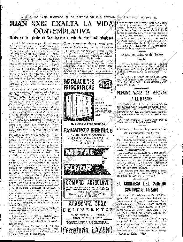 ABC SEVILLA 31-01-1960 página 31
