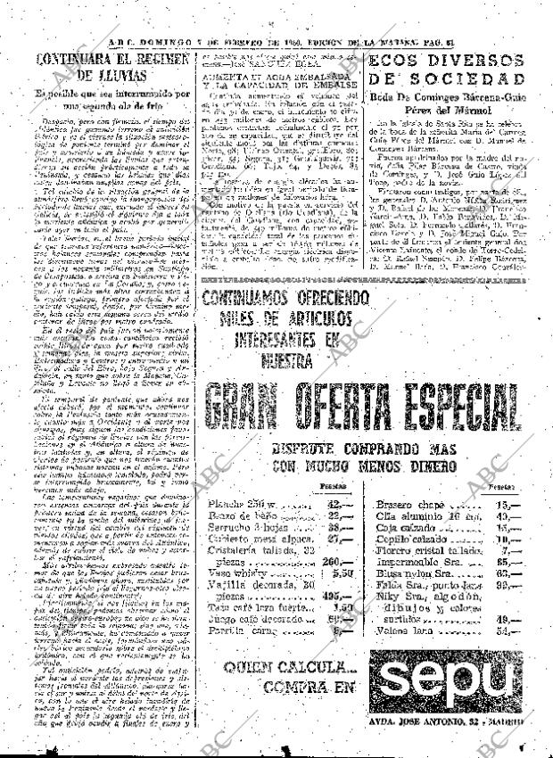 ABC MADRID 07-02-1960 página 61