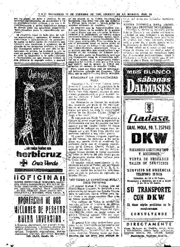 ABC MADRID 10-02-1960 página 34