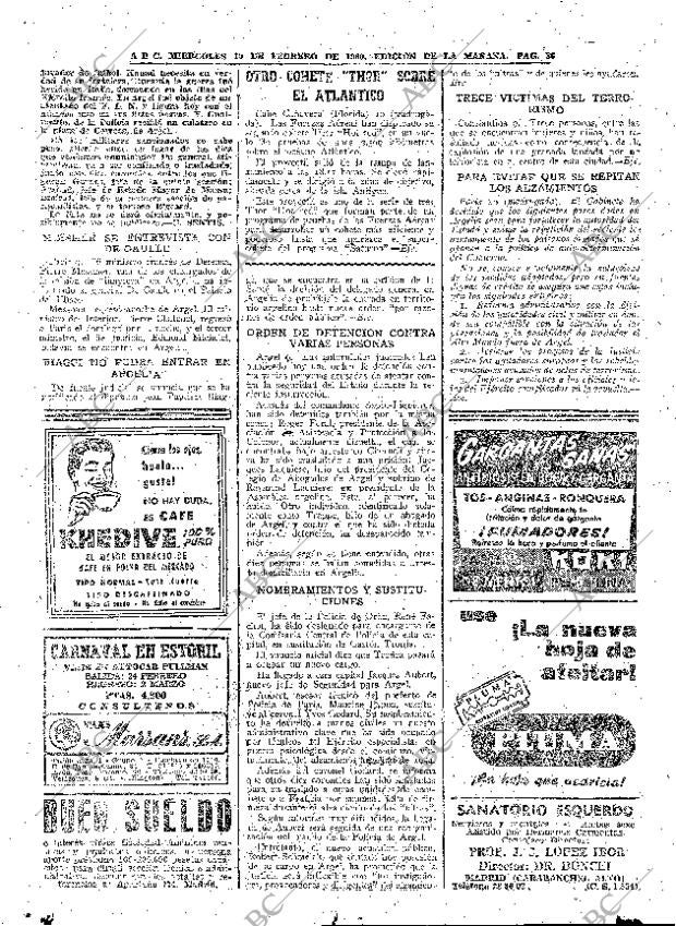 ABC MADRID 10-02-1960 página 36