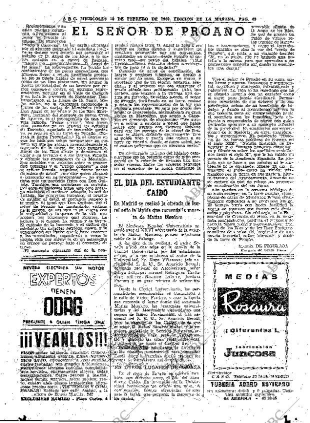 ABC MADRID 10-02-1960 página 49