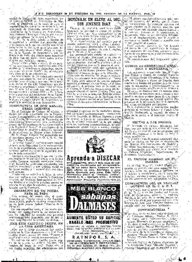 ABC MADRID 10-02-1960 página 51