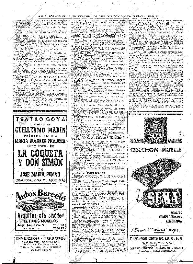 ABC MADRID 10-02-1960 página 62