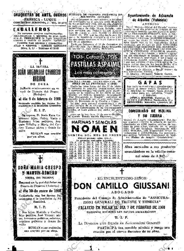 ABC MADRID 10-02-1960 página 70